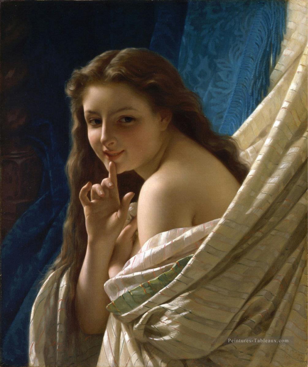 portrait d’une jeune femme classicisme académique Pierre Auguste Cot Peintures à l'huile